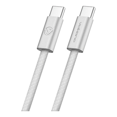 Volkano 1.2m Weave Series 60W USB-C to USB-C Charging Cable White VK-30260-WT