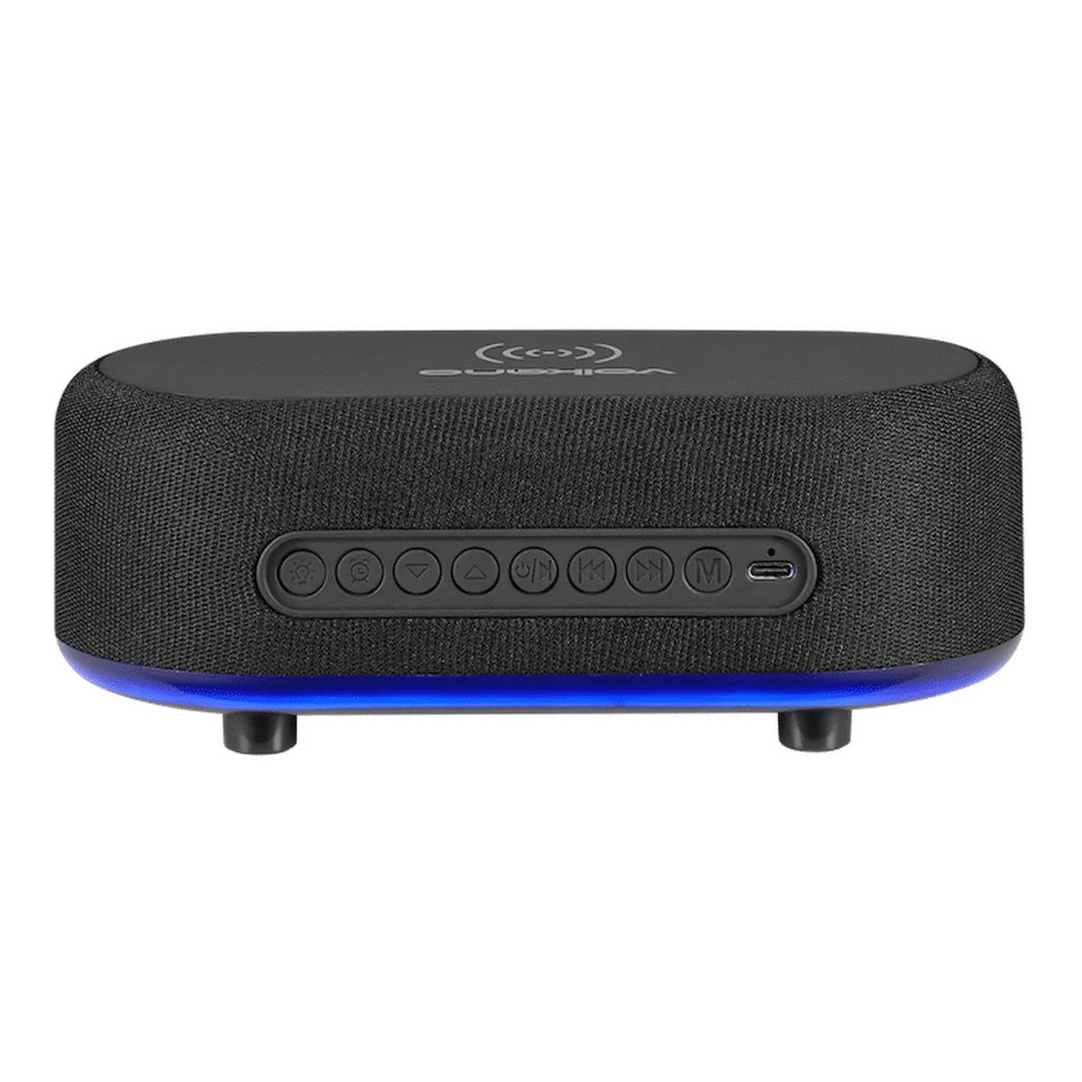 Volkano Radiant Series Alarm Clock Speaker with Wireless Charging Black VK-3135-BK(V1)