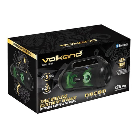 Volkano Cobra Series Bluetooth Speaker Black VK-3454-BK(V1)