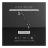 Volkano Steel Series 17-32-inch Full Motion Single Monitor Desk Mount VK-4038-BK