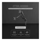 Volkano Steel Series 17-32-inch Full Motion Dual Monitor Desk Mount VK-4039-BK