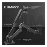 Volkano Steel Series 17-32-inch Full Motion Dual Monitor Desk Mount VK-4039-BK