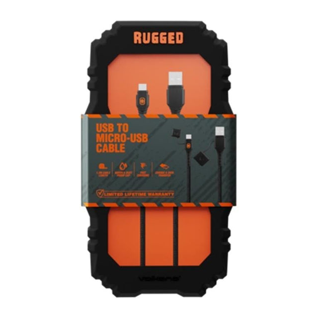 Volkano Rugged Type-A to Micro USB Water and Dust Proof Cable 1.2m VK-4100-U31