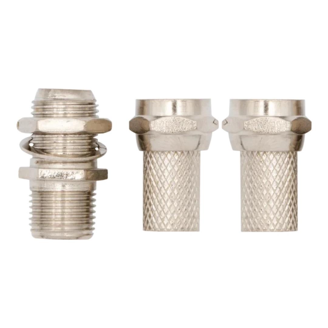 Volkano RG6 2x F Connectors and Barrel Joiner VK-4400-BK