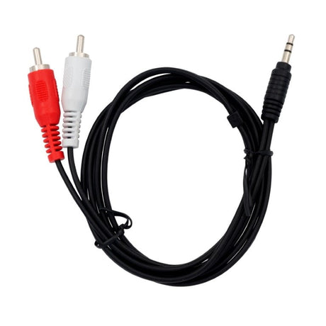 Volkano Aux to 2-RCA Lead Cable 1.2m VK-4424-BK