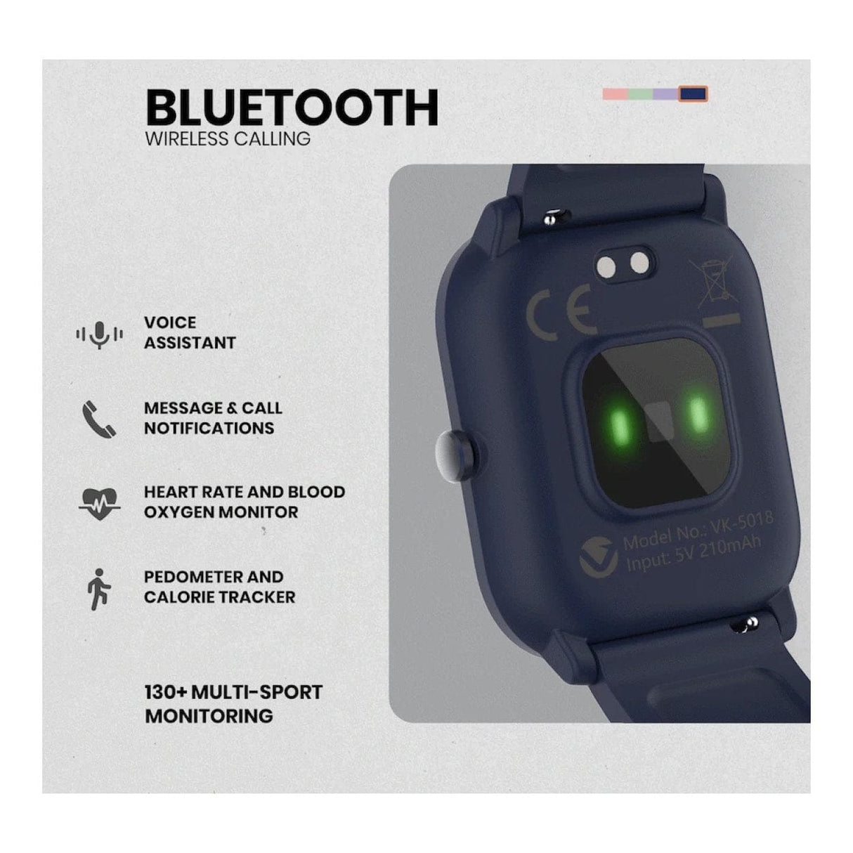 Volkano Vivo Series Kids Smart Watch Dark Blue VK-5018-BL