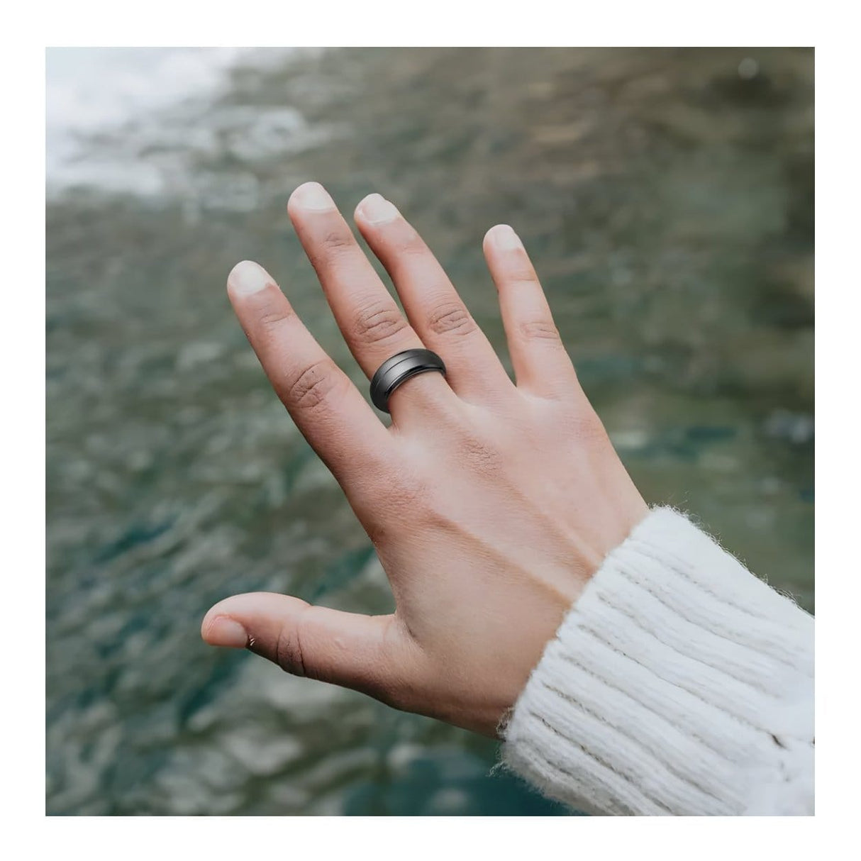 Volkano Ring Series Smart Ring with Charge Case - Black 18.1mm VK-5098-BK-18.1(V2)