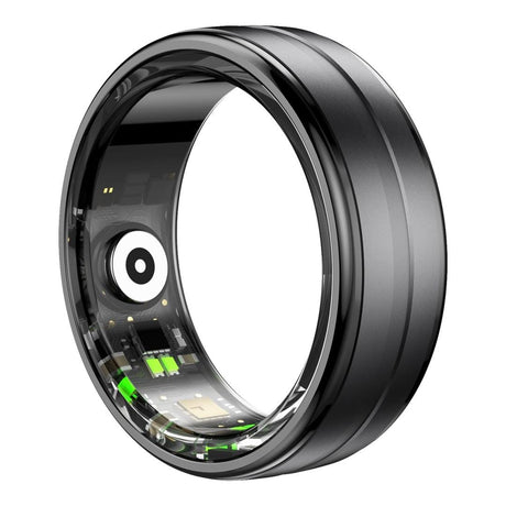 Volkano Ring Series 20.6mm Smart Ring With Charge Case - Black VK-5098-BK-20.6