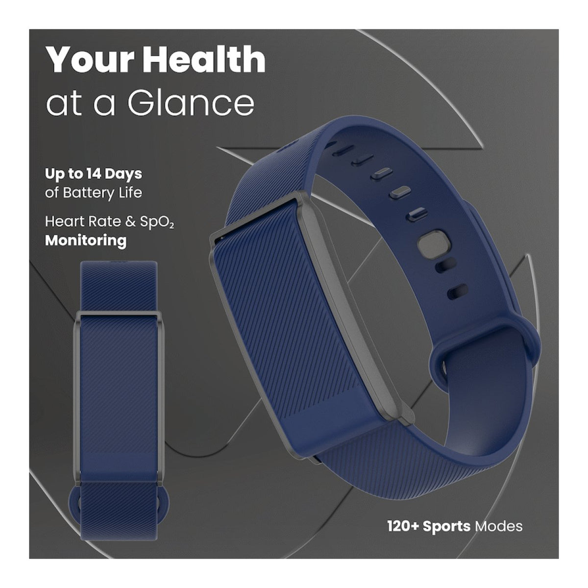 Volkano Vida Series Smart Fitness Band Navy VK-5101-NV