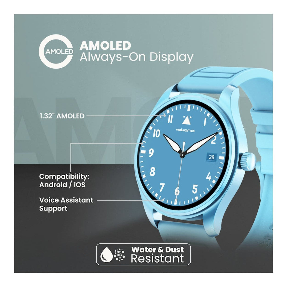 Volkano Eon Series Smartwatch Light Blue VK-5110-BL