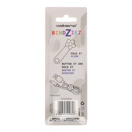 Volkano Bindziez Series Cable Organizers VK-5121-BK-CF