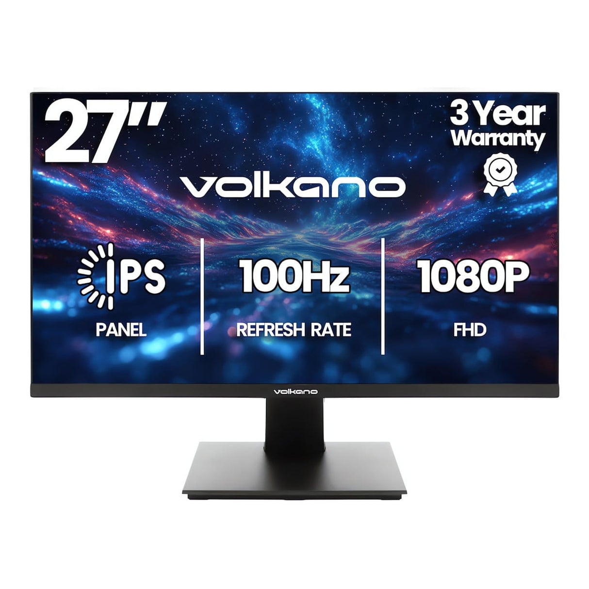 Volkano 27-inch 1920 x 1080p FHD 16:9 100Hz 5ms LED IPS Monitor VK-5603-BK