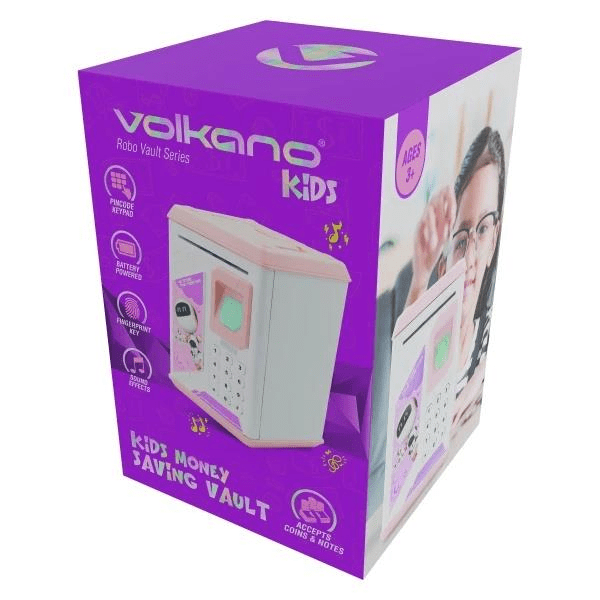 Volkano Kids Robo Vault Series Kids Money Saving Vault Pink VK-5700-PK