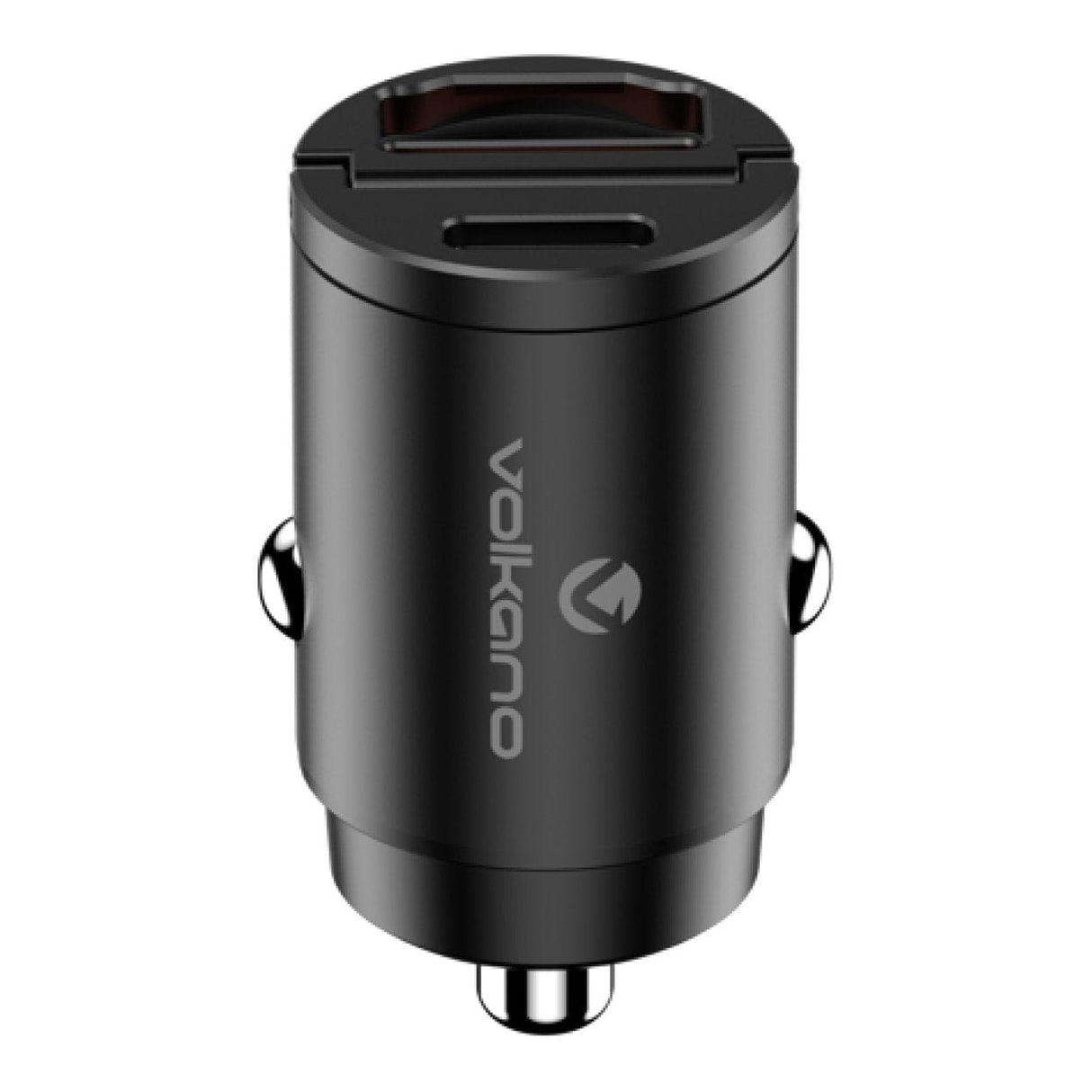 Volkano Obscurix Series 30W PD Dual USB-A and USB-C Ultra Small Car Charger VK-8007-BK