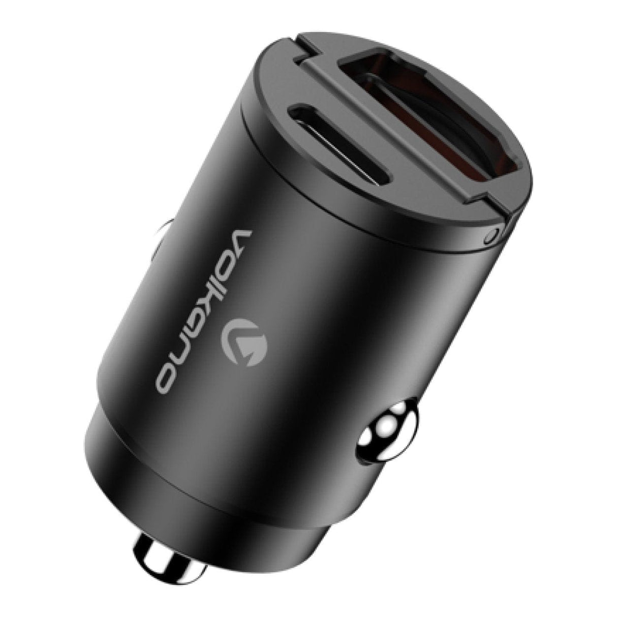 Volkano Obscurix Series 30W PD Dual USB-A and USB-C Ultra Small Car Charger VK-8007-BK