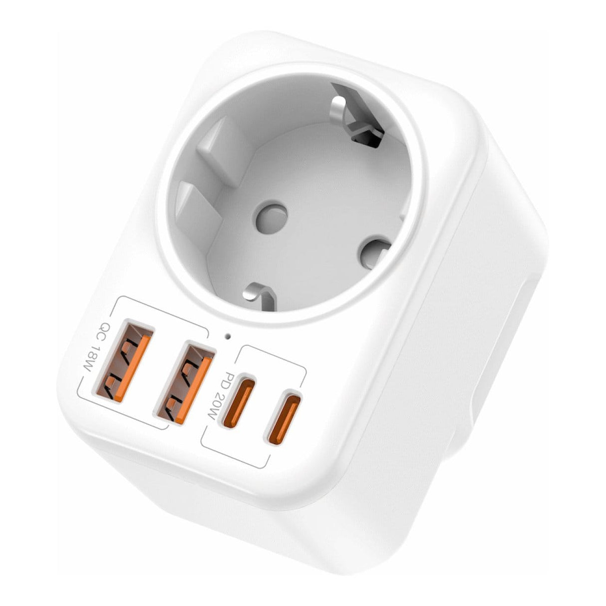 Volkano MultiVolt Series 20W SA Plug to Multi Travel Socket VK-8031-WT