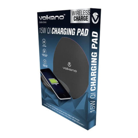 Volkano Caliber Series 15W Wireless Phone Charge Pad VK-8043-BKSL