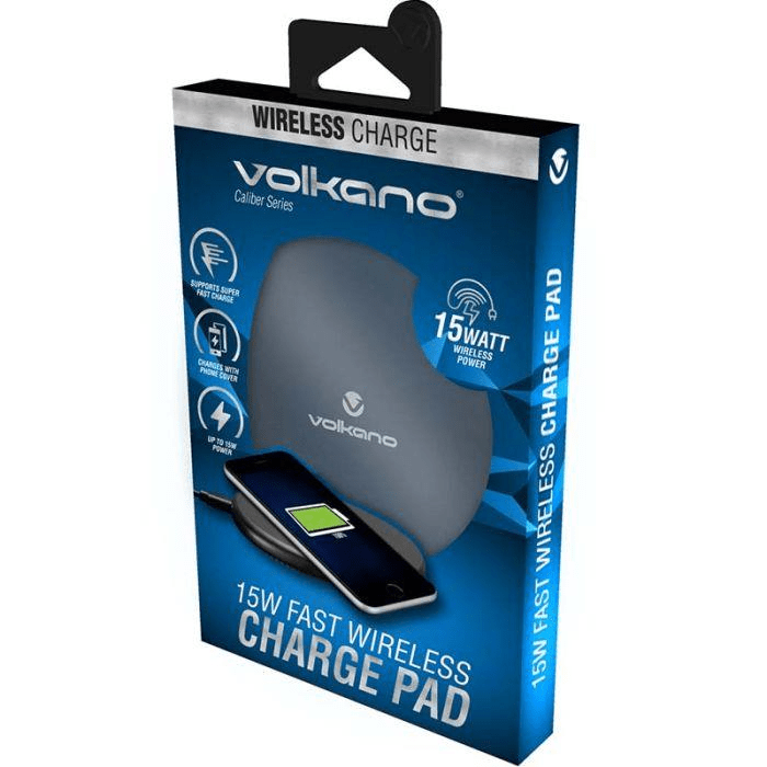 Volkano Caliber Series 15W Wireless Phone Charge Pad VK-8043-BKSL