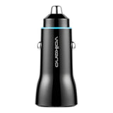 Volkano Cruise Series Car Charger with P.D. and USB Q.C. VK-8049-BK