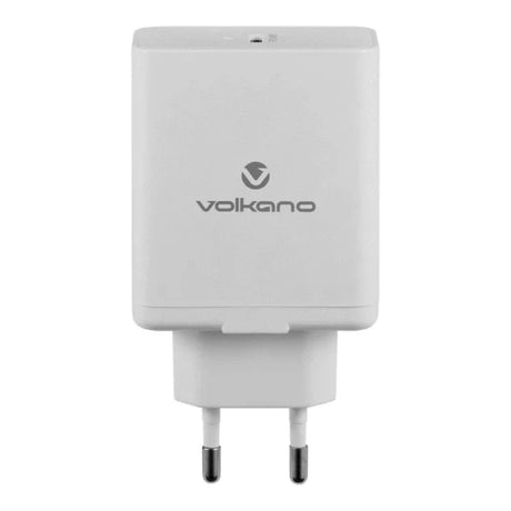 Volkano Potent Plus Series 45W GaN Compact Dual USB and USB-C PD Wall Charger White VK-8054-WT(V2)