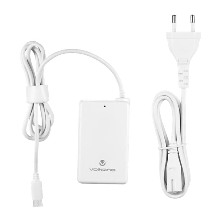 Volkano Brio Traveller Compact 65W GaN Notebook Charger VK-8062-WT