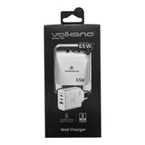 Volkano Potent Trio 65W GaN 3 Port Wall Charger White VK-8065-WT