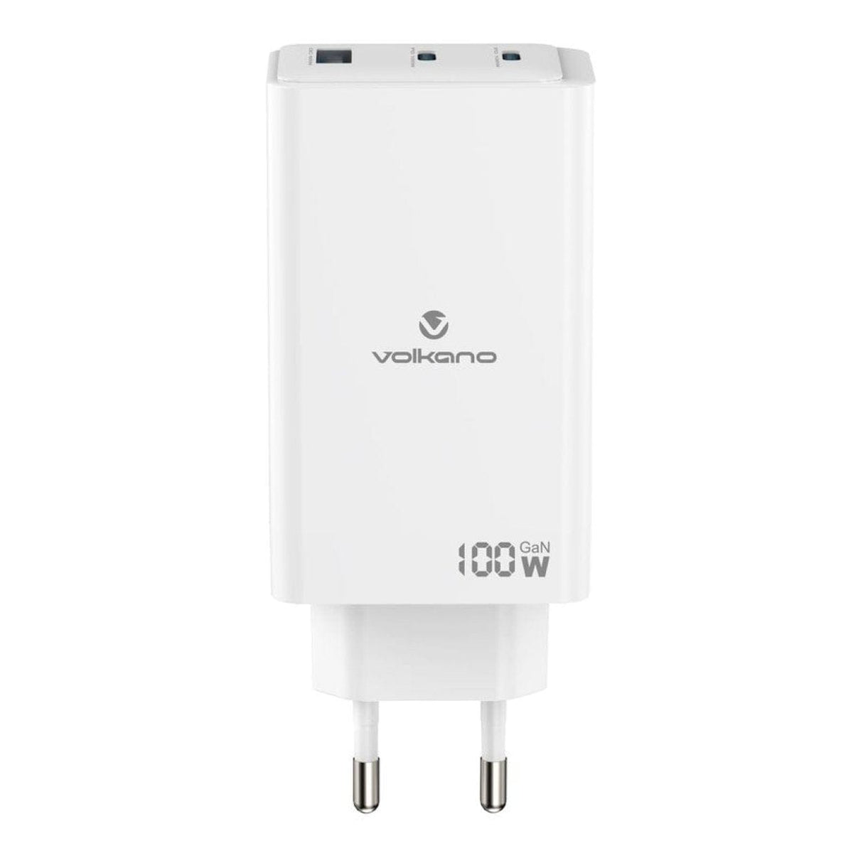 Volkano WattPro Series Triple Port 100W GanN Wall Charger White VK-8068-WT
