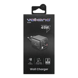 Volkano Sleek Series 45W Type-C Fast Charging Adapter Black VK-8082-BK