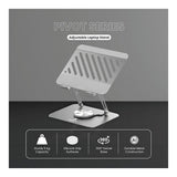 Volkano Pivot Series Aluminium Adjustable Notebook Stand VK-8149-SL