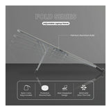 Volkano Fold Series Aluminium Adjustable Notebook Stand VK-8150-SL