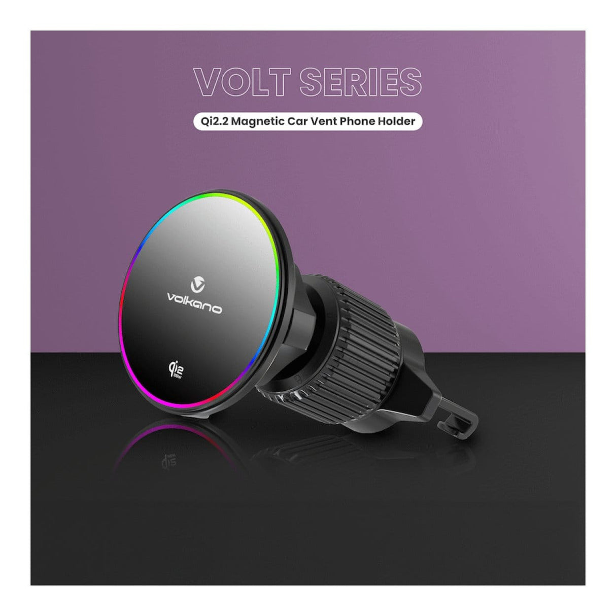 Volkano Volt Series Qi2.2 Magnetic Car Vent Phone Holder Black VK-8204-BK