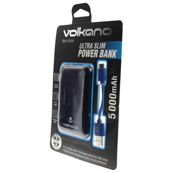 Volkano Nano Series 5000mAh Powerbank Blue VK-9000-BL(V2)