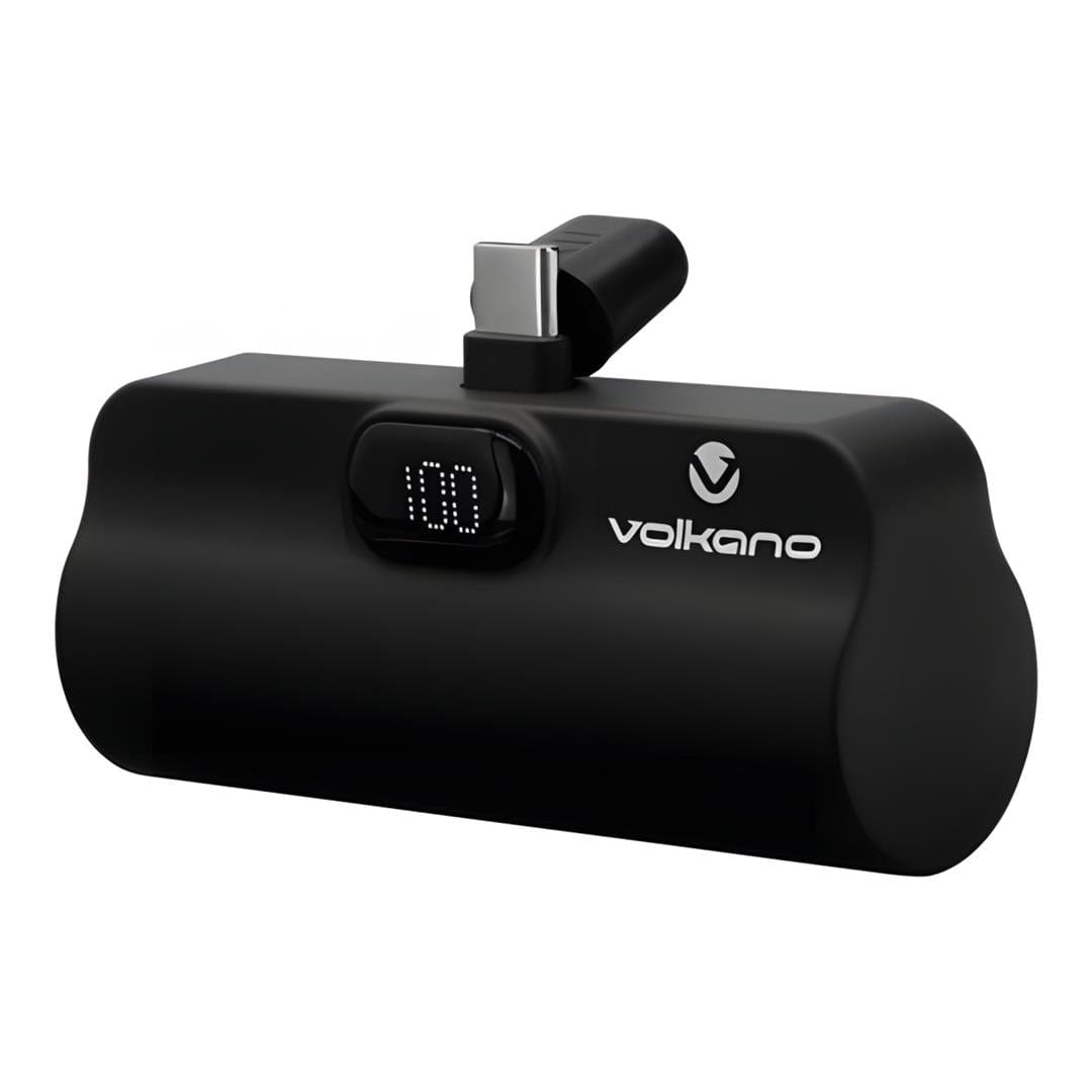 Volkano Relief Pro 5000mAh Power Bank Type-C Direct Plug-In Black VK-9027-BK(V2)