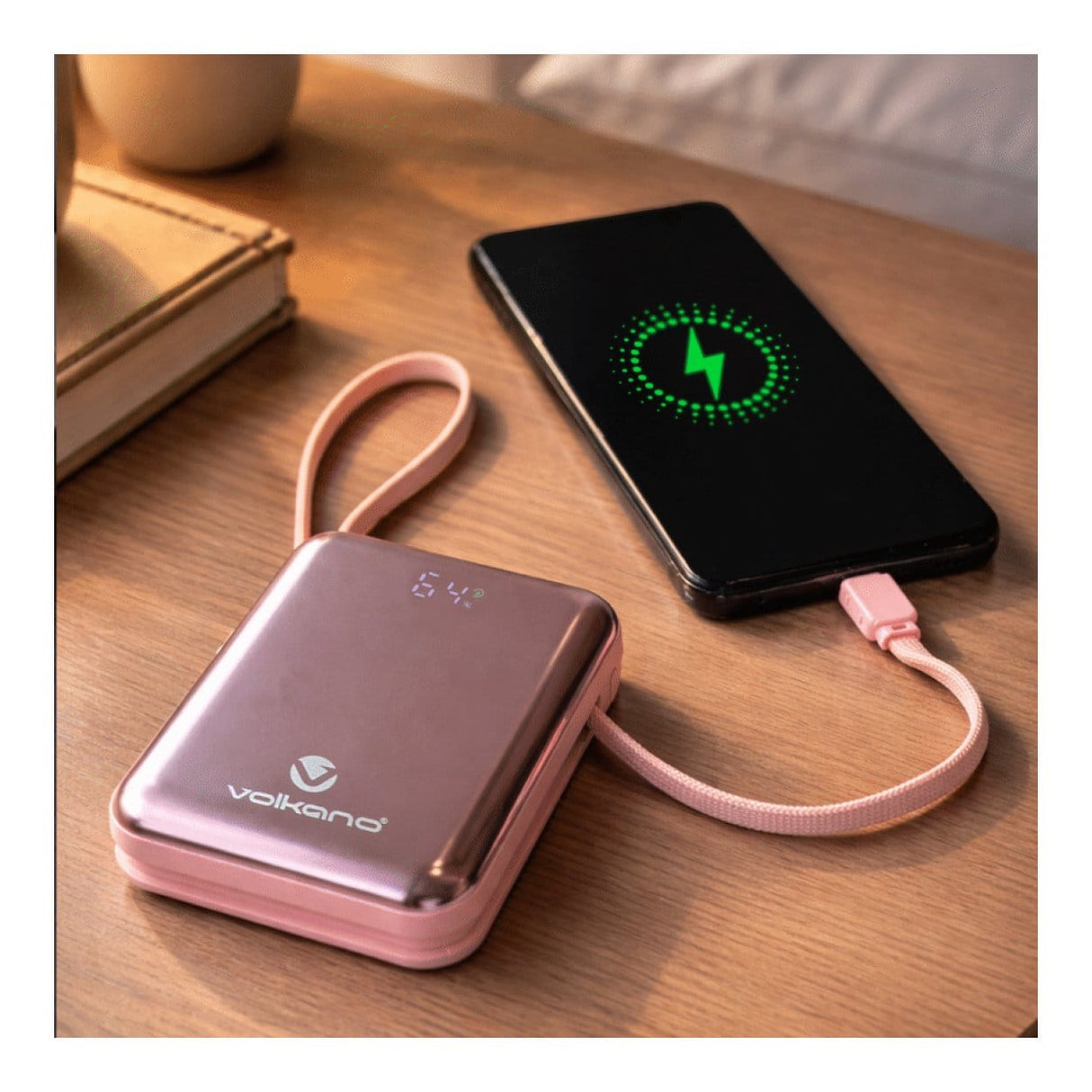Volkano Solace Series 10000mAh Powerbank Pink Rose Gold VK-9039-PK/RG