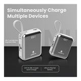 Volkano Solace Series 10000mAh Powerbank White Silver VK-9039-WT/SL