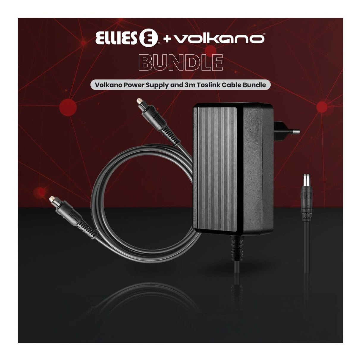 Volkano Power Supply with Toslink Cable 3m Bundle VK-BUN-75