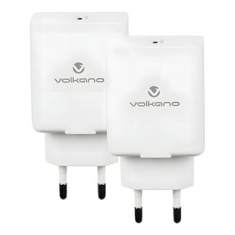 Volkano Potent Series 25W Wall Charger 2-pack White VK-BUN-89