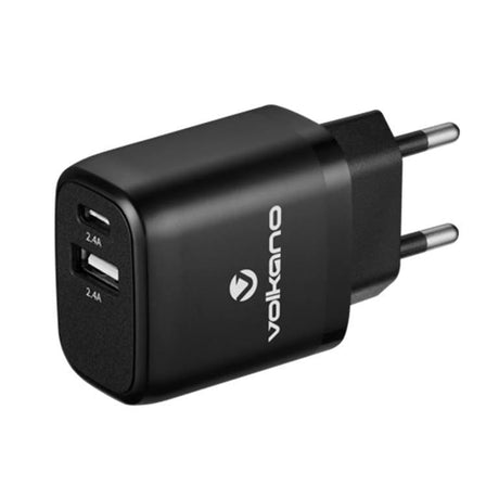 Volkano On-The-Go Dual USB Wall Charger VK-PDQ102-BK
