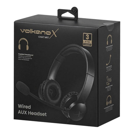 VolkanoX Chat Mk1 Series AUX Headset Graphite VKX-211-GT