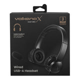 VolkanoX Chat Mk2 Series Wired USB Headset Graphite VKX-212-GT