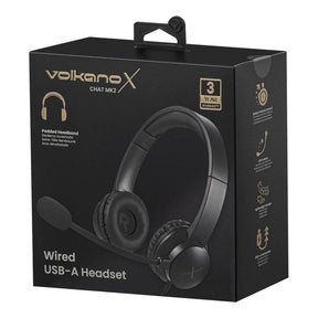 VolkanoX Chat Mk2 Series Wired USB Headset Graphite VKX-212-GT