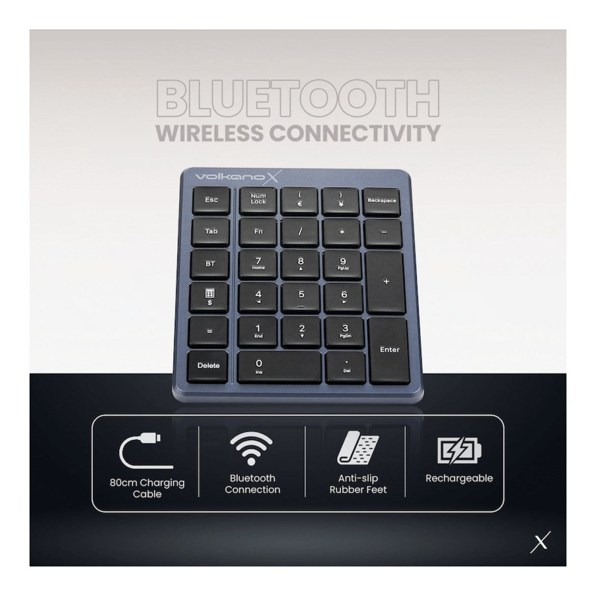 VolkanoX Numeric Series Keypad With Scissor Keys Black VKX-223-BK