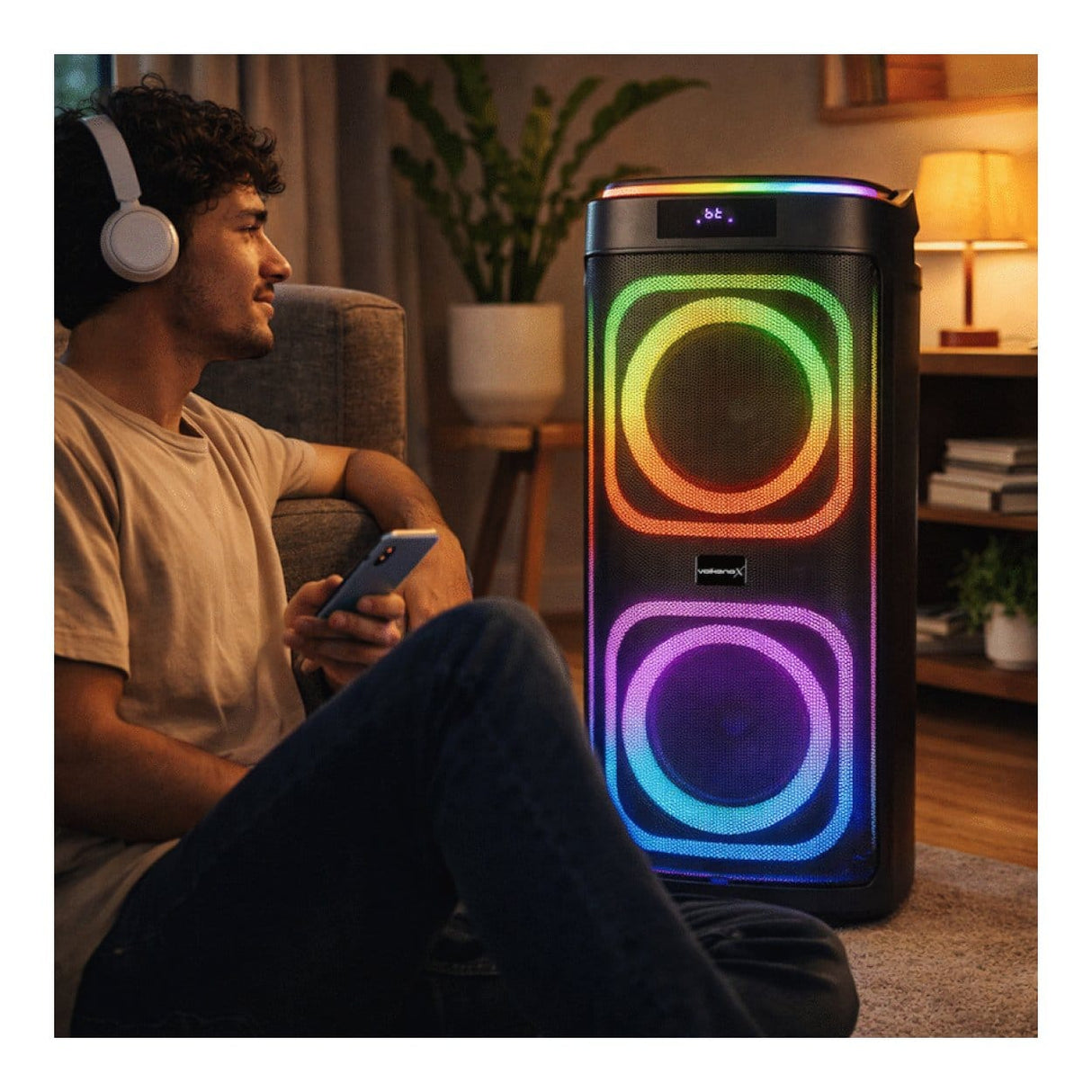VolkanoX Master Series Dual 8 Party Speaker VKX-3901-D8-BK