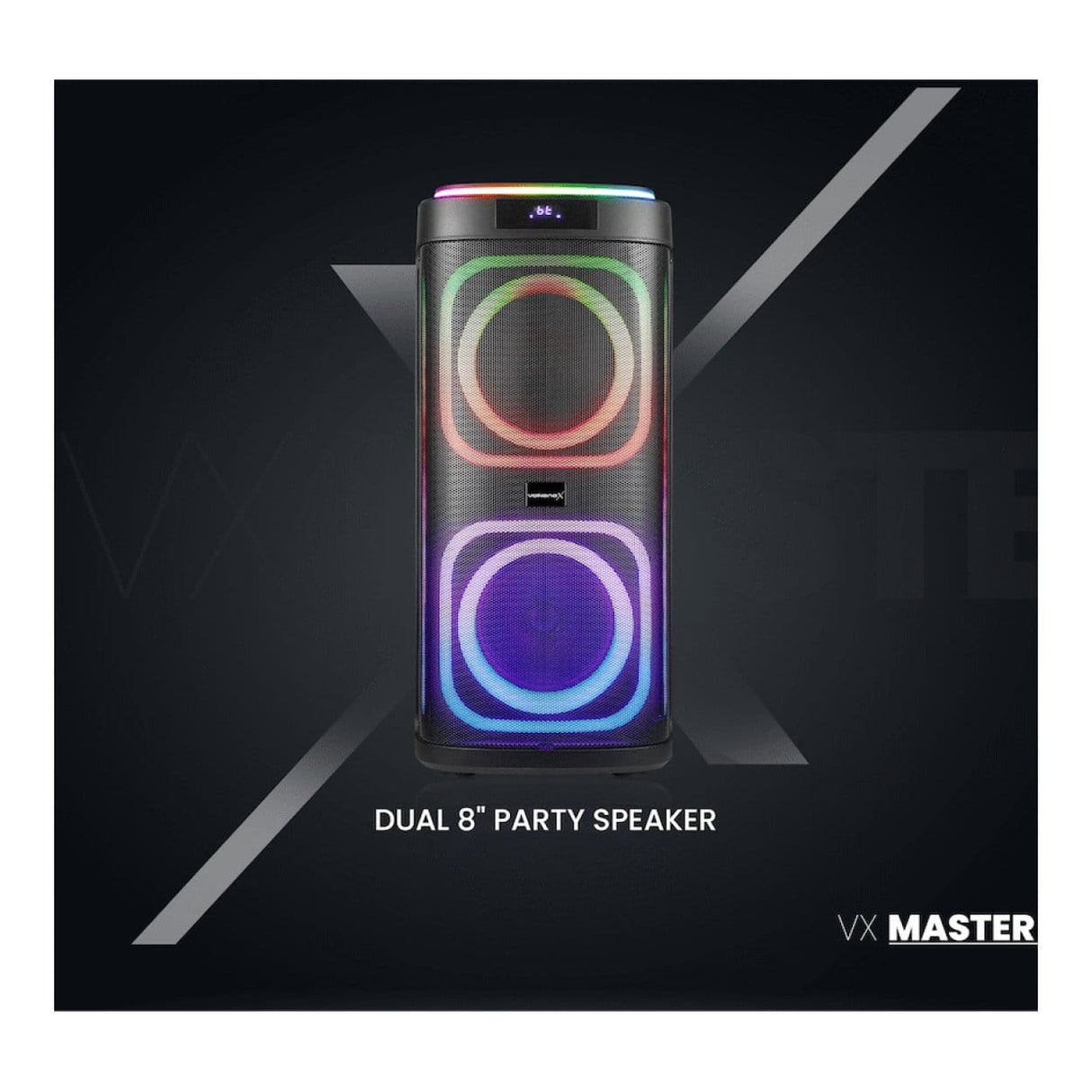 VolkanoX Master Series Dual 8 Party Speaker VKX-3901-D8-BK