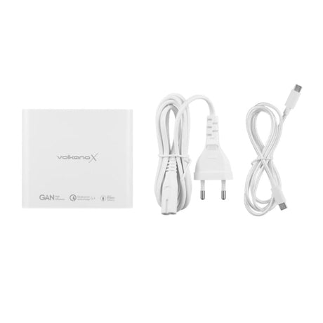 VolkanoX Boost Series 120W Multiport GaN Notebook Charger White VKX-8040-WT