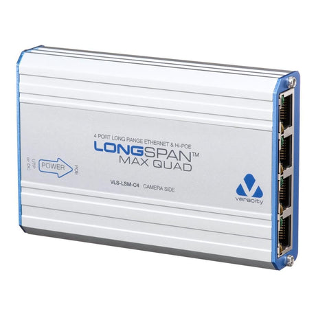 Veracity LONGSPAN Max Quad Camera 8-port PoE+ PoE 4 Extender VLS-LSM-C4