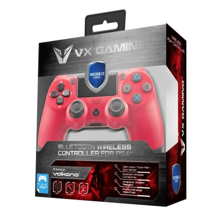 Volkano VX Gaming Precision 2.0 Series Wireless Playstation 4 Controller Red Black VX-169-RDBK