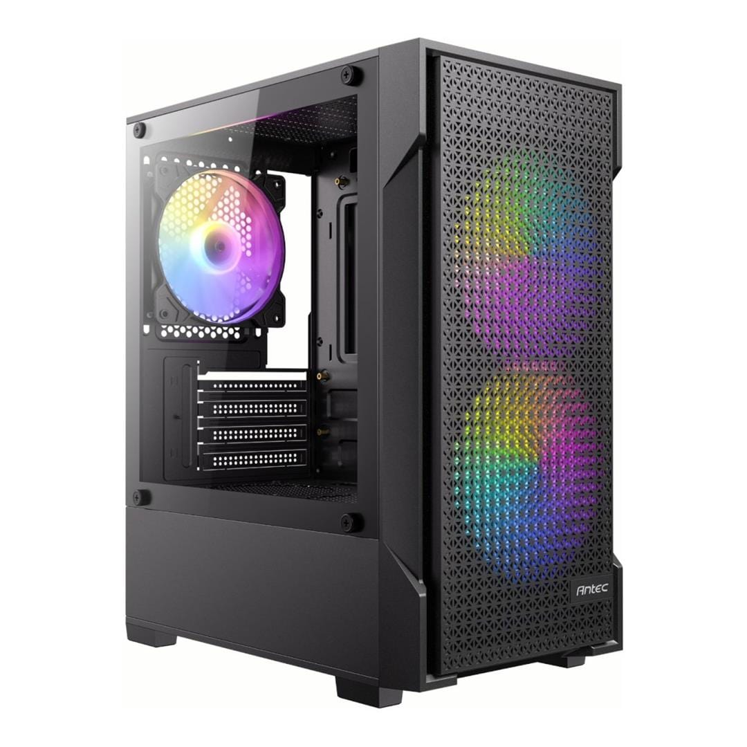 Antec VX100M ARGB Micro-ATX Mini Tower Gaming PC Case Black