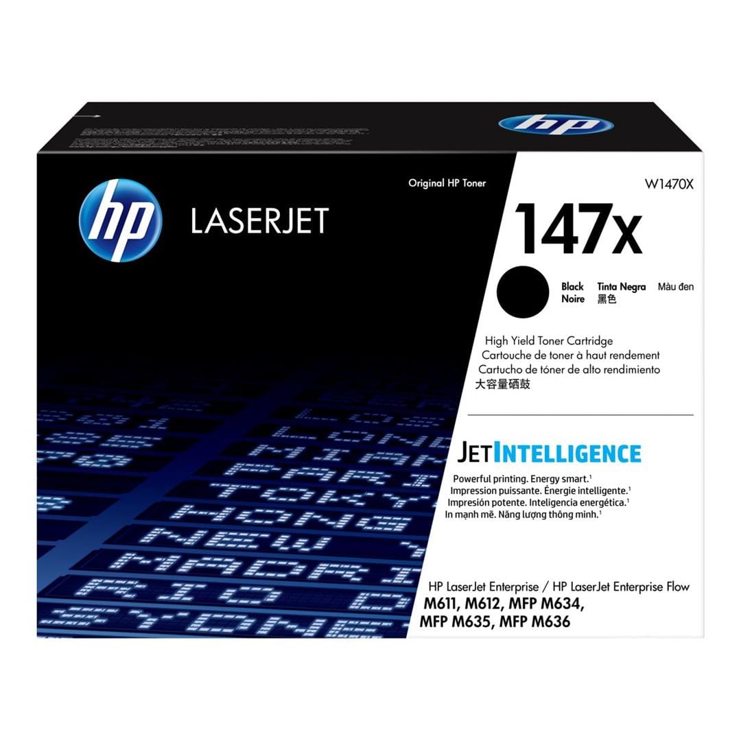 HP 147X Black Toner Cartridge 25,200 Pages Original W1470X Single-pack