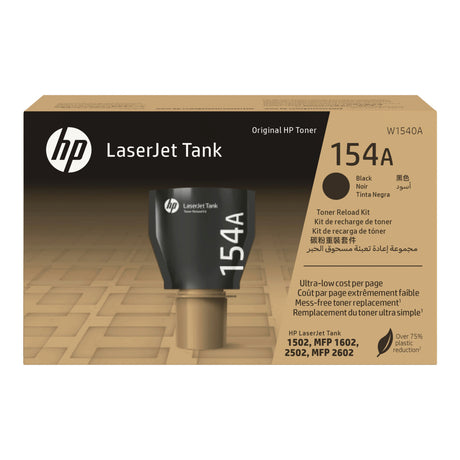 HP 154A Black Toner Reload Cartridges Kit 2,500 Pages Original W1540A